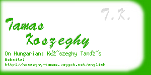 tamas koszeghy business card
